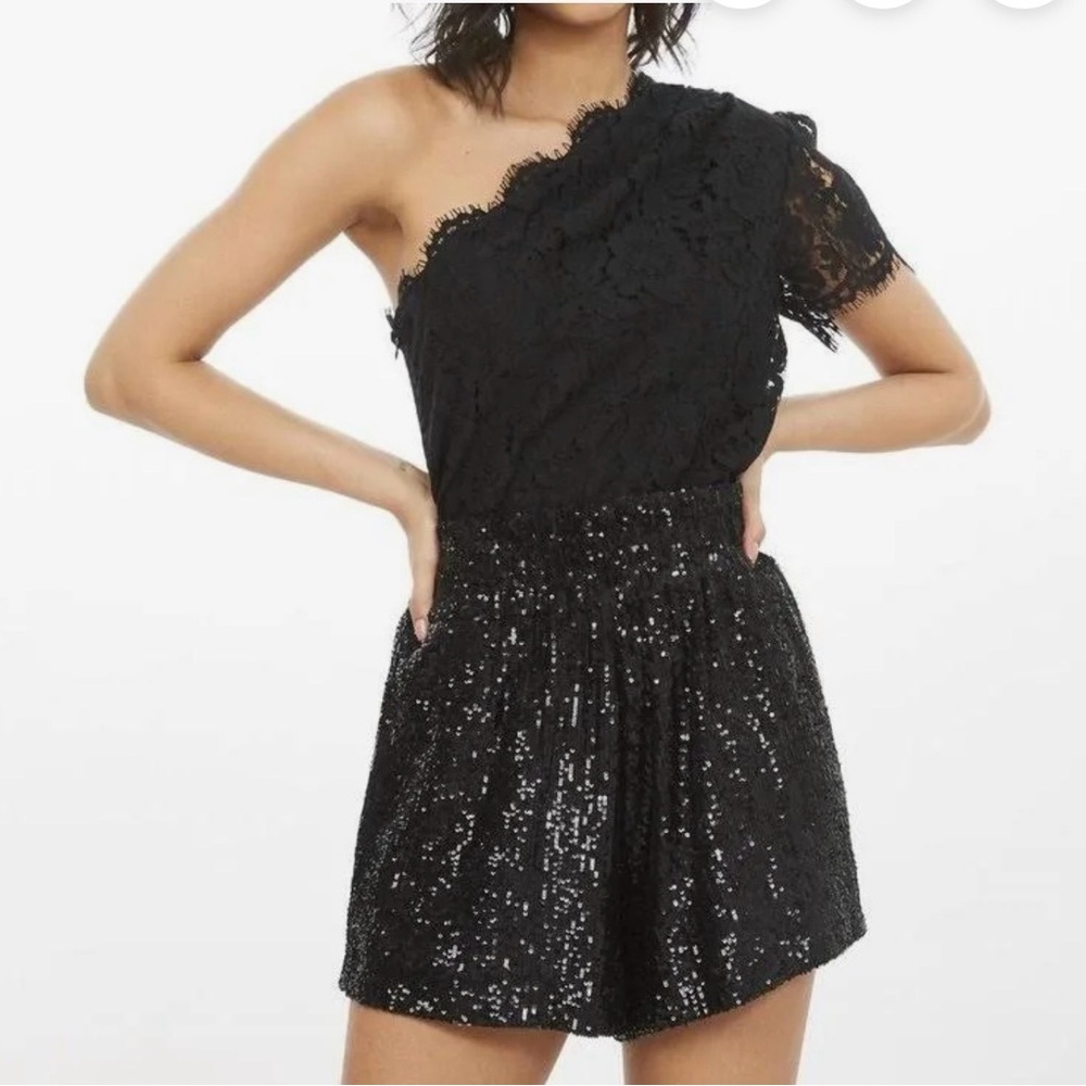 Generation Love Serita One-Shoulder Top Black